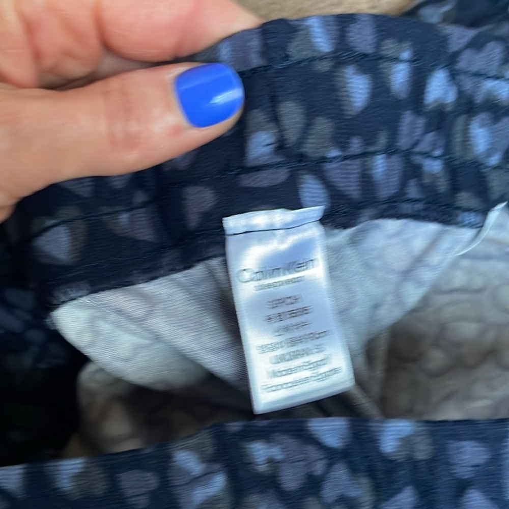 Calvin Klein two piece pajamas set navy hearts size small - Picture 2 of 5